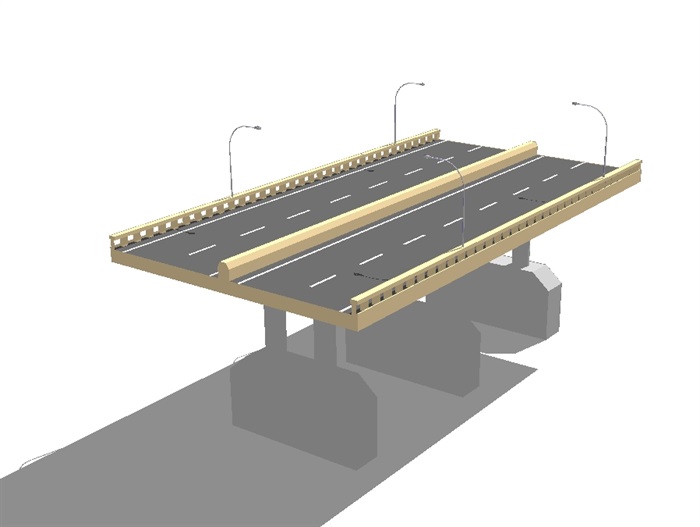 某高速公路桥梁建筑su模型(3)