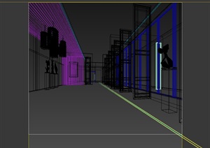 现代室内走廊过道3d模型