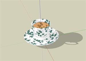 茶杯茶碟SU(草图大师)模型