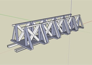 现代园林景观桥SU(草图大师)模型