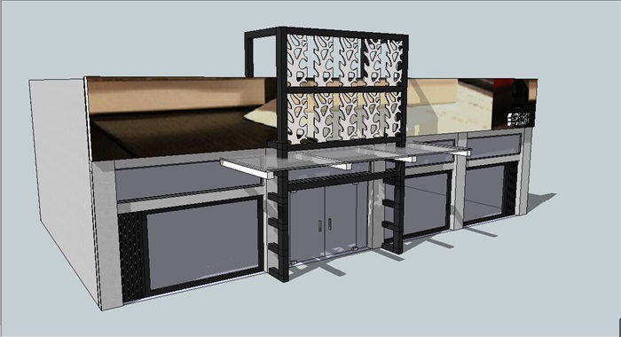 商铺建筑SU模型