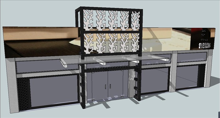 商铺建筑SU模型