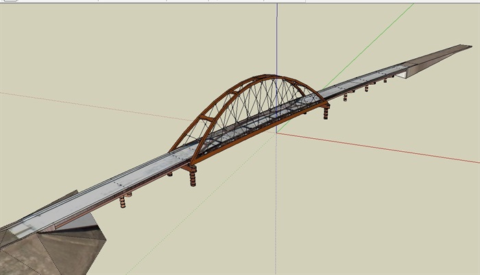 现代交通码头大桥详细设计su模型(3)