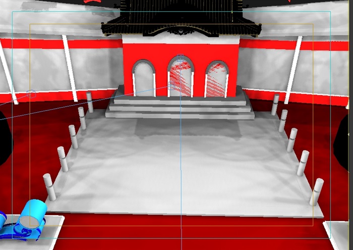 古典中式展厅设计3d模型(2)
