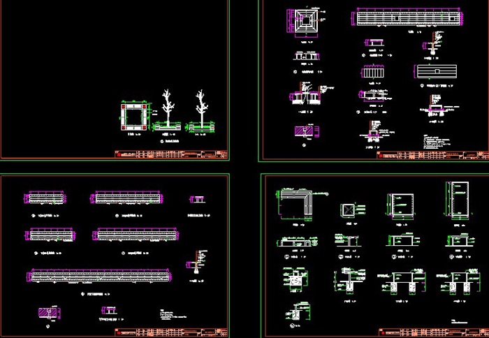 多款户外坐凳cad设计图纸(3)