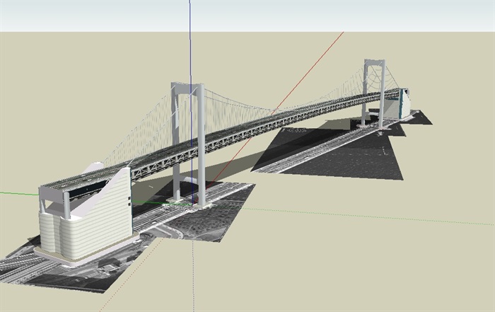 某交通码头大桥设计su模型(1)