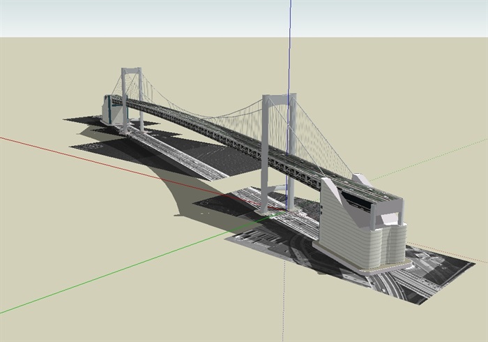 某交通码头大桥设计su模型(2)