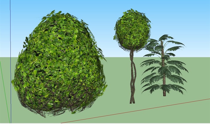 3D绿色植物树SU模型(1)