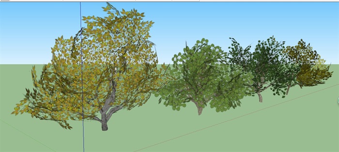 3D绿色植物树SU模型(2)