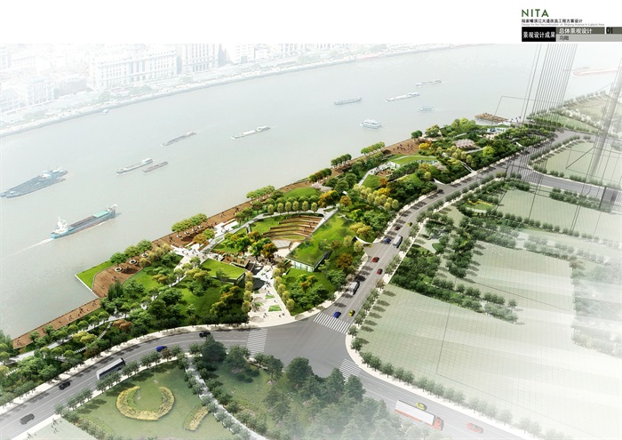 上海陆家嘴滨江大道改造景观设计jpg全套成果