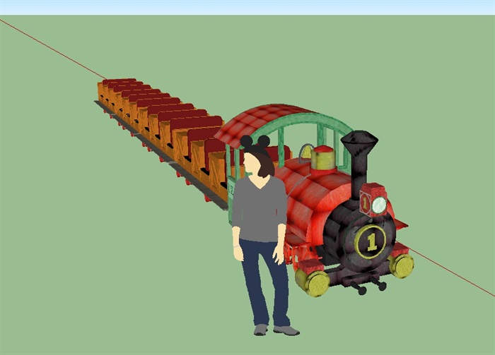迪士尼小火车SU模型