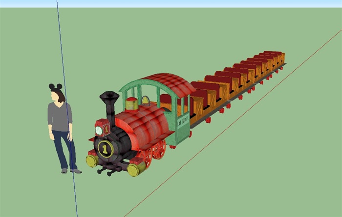 迪士尼小火车SU模型