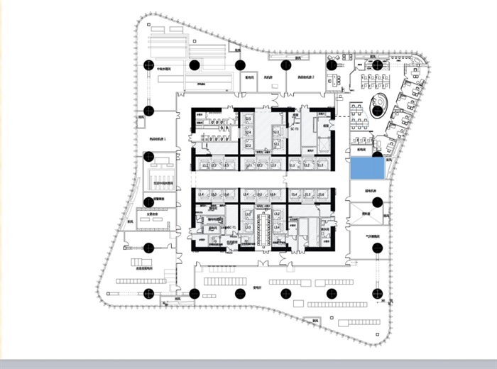 某物业办公室室内空间设计cad施工图含ppt方案(2)