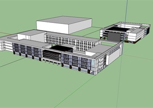 中小学校园建筑整体设计SU(草图大师)模型