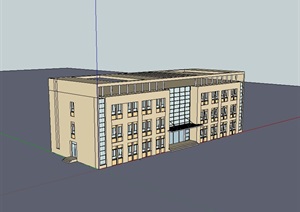 餐厅多层建筑楼方案设计SU(草图大师)模型