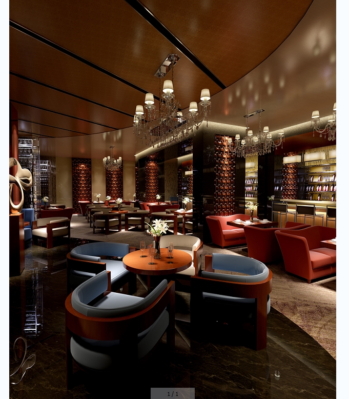 现代风格酒吧空间详细设计3d模型(1)