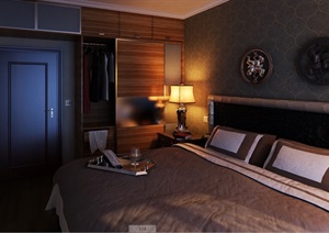 现代风格卧室室内设计3d模型
