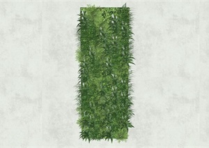 立体垂直绿化植物墙SU(草图大师)模型