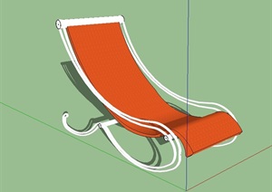 室外景观休闲躺椅设计SU(草图大师)模型
