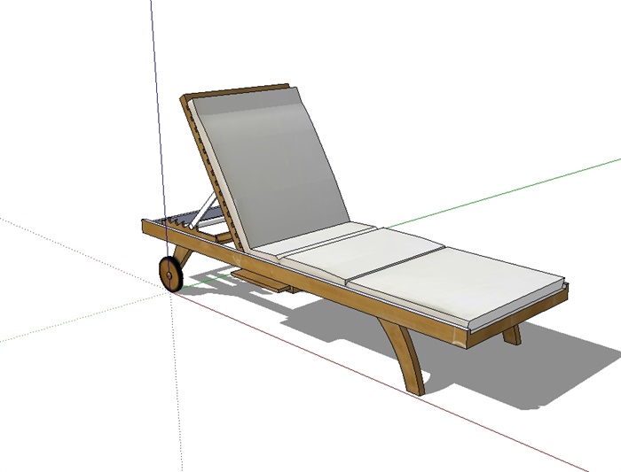可调躺椅详细设计su模型(1)