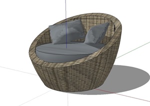 室外景观座椅独特详细设计SU(草图大师)模型