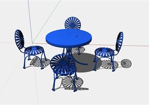 室外景观桌椅设计SU(草图大师)模型
