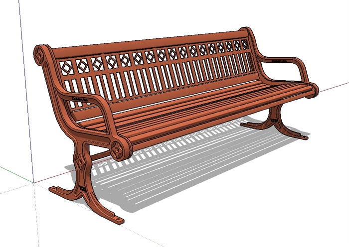 欧式详细室外景观座椅SU模型(1)