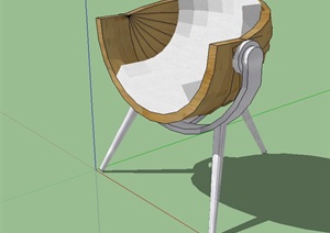 某室内详细的座椅SU(草图大师)模型