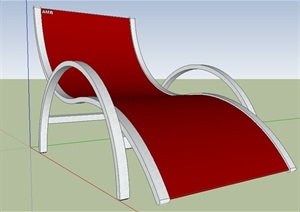 室内外躺椅座椅设计SU(草图大师)模型