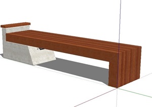 室外景观坐凳SU(草图大师)模型