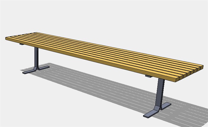 简约室外景观坐凳长凳SU模型(2)