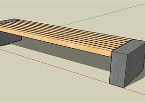 室外景观长凳坐凳SU(草图大师)模型