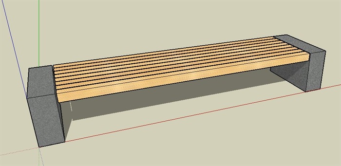室外景观长凳坐凳SU模型(3)