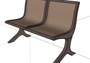 室外景观双人座椅SU(草图大师)模型
