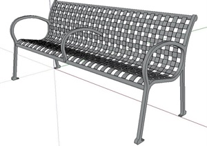 室外铁质景观座椅SU(草图大师)模型