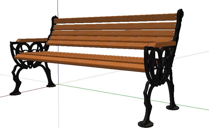 新古典室外景观座椅SU模型(3)