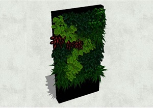 植物绿化墙背景植物SU(草图大师)模型