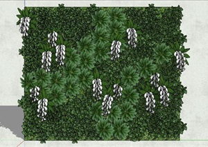 景观绿化墙植物SU(草图大师)模型