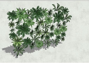 绿篱垂直绿化植物SU(草图大师)模型