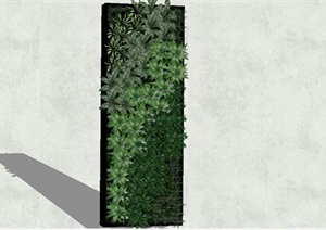绿色垂直植物景观墙SU(草图大师)模型