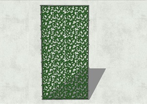 绿色垂直植物矩形景观墙SU(草图大师)模型