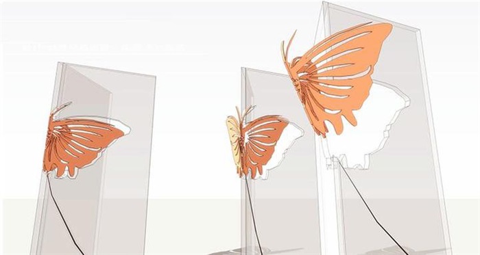现代创意蝴蝶雕塑景观小品ＳＵ模型(4)