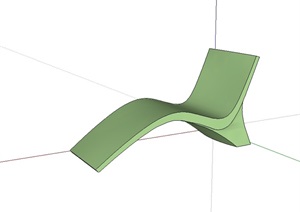 现代抽象景观座椅SU(草图大师)模型