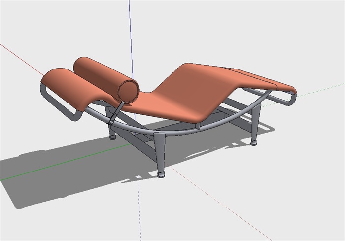 室外景观休闲躺椅SU模型(2)