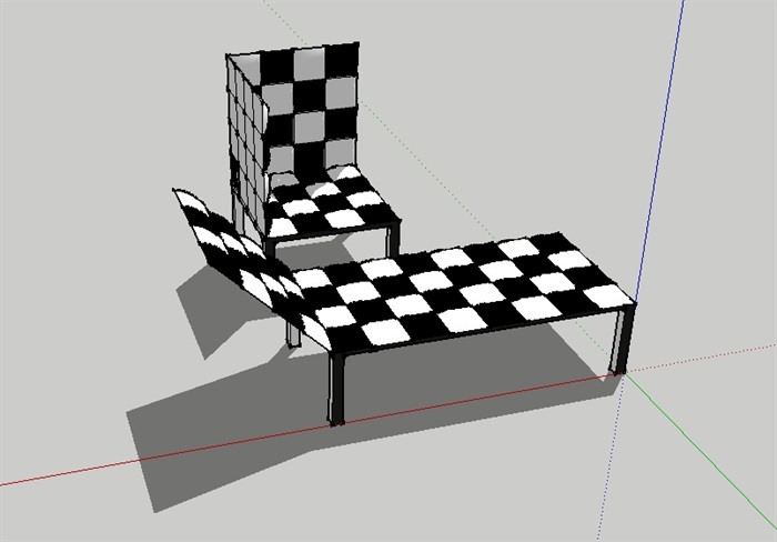 现代室内独特的座椅SU模型(2)