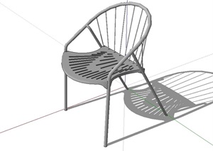 现代简约座椅SU(草图大师)模型