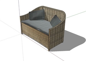 现代沙发座椅SU(草图大师)模型