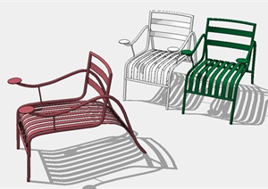 室外景观几个座椅设计SU(草图大师)模型