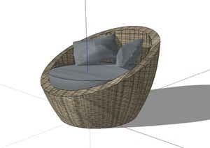 室外庭院座椅设计SU(草图大师)模型