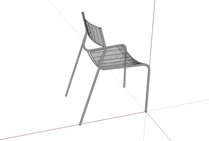 室内铁艺座椅设计SU模型(3)